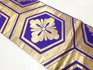 花亀甲模様織出し丸帯